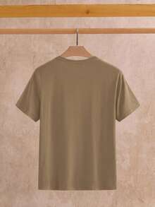 Manfinity VCAY 3pcs Pack Men's Casual Knit Solid Color Short Sleeve T-Shirt, Suitable For Daily Wear - Multicolor - View 8