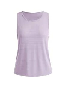 SHEIN Cheerettes 女款 3 件組拼色內衣、高腰緊身褲與圓領上衣休閒日常運動套裝，黑色與紫色，柔軟彈性、防透深蹲、側邊口袋壓力褲 - 彩色 - 查看 12