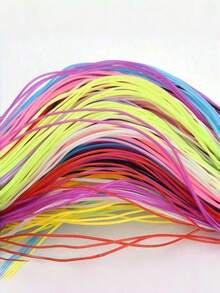 120/200pcs Colorful PVC Plastic Braiding Cord, DIY Handcraft Plastic Weaving String For Handmade Projects - Multicolor - View 6