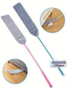 1 Set Extension Pole, Washable & Expandable Duster, Retractable Crevice Cleaner, Dry & Wet Cleaning Brush, Multi-Purpose Duster Suitable For Sofa, Bed, Furniture Bottoms, Cleaning Supplies, Kitchen - multicolor - View 1