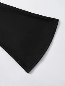 SHEIN 青少年女孩運動喇叭褲，四季通用舞蹈練習套裝，適合瑜伽、皮拉提斯、跑步、戶外活動 - 彩色 - 查看 3