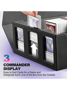 A Storage Box That Can Hold Over 1800 Commander Cards, With Card Collection And Display, A Display Window, And Various Sports And Game Cards. - View 6