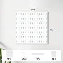 Pegboard Accessory Combination Wall Organizer Kit, Pegboard Rack For Bedrooms, Studies, Offices And Bathrooms - Multicolor - View 10