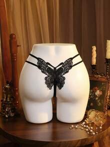 Seduluxe 1pc Women's Sexy Lace Panties - Black - View 6