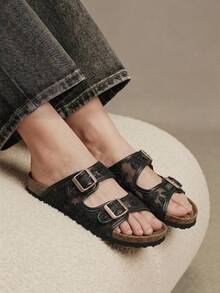 Solecia Women's Fashion Flat Sandals, Summer Beach Holiday Casual Slippers For Christmas - Mesh black - View 4