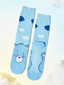 SHEIN X Care Bears 3 Pairs Of Comfortable And Cute Cartoon Pattern Tube Socks - variegated - View 7