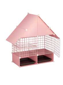 Indoor Special Small Hutch For Dwarf Rabbits, Encrypted Mini Rabbit House, Castle Villa, Rabbit Supplies - Multicolor - View 9