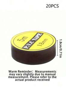 10/20/50 Gulungan Pita Isolasi Listrik Hitam 18mm X 5m, Pita Isolasi Plastik Tahan Suhu Tinggi, Cocok Untuk Toko - hitam - View 13