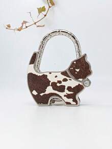 1PC Foldable Space Saving Desk Edge Hanging Hook Bag Holder With Cute Kitten Pattern No Adhesive Easy Clip On Durable Lightweight For Home Office Dorm Kitchen Travel Spring Easter Mother Day Gift Organizer - Multicolor - View 7