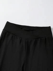 SHEIN 青少年女孩運動喇叭褲，四季通用舞蹈練習套裝，適合瑜伽、皮拉提斯、跑步、戶外活動 - 彩色 - 查看 5