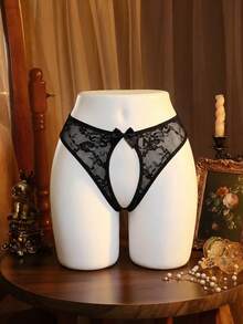 Seduluxe 1pc Women's Sexy Lace Panties - Black - View 5