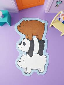 We Bare Bears X Joivida 1件地毯－授權卡通地墊，柔軟長毛家居裝飾 - 咱們裸熊 - 查看 1