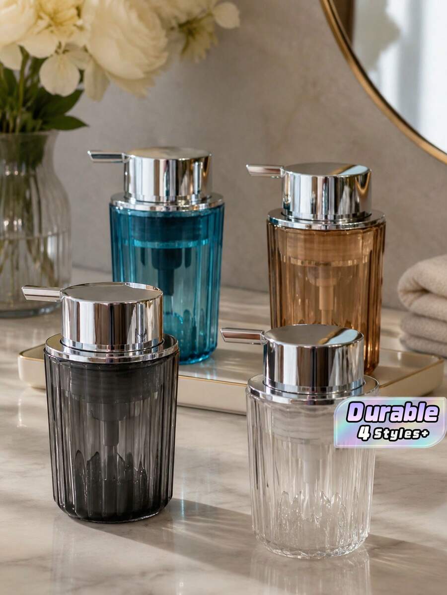 1 buah Dispenser Sabun Busa Sederhana, Botol Lotion Tekan untuk Meja, Dispenser Sabun Tangan Isi Ulang & Dapat Digunakan Kembali, Botol Kosong untuk Sampo, Sabun Mandi Cair dan Sabun Tangan, Aksesoris Kamar Mandi, Dekorasi Rumah, Dekorasi Kamar Mandi, Dekorasi Kembali ke Sekolah - transparan - View 1