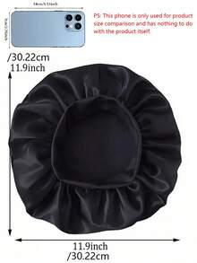 睡眠用絲綢睡帽，柔軟彈性帶絲綢睡眠帽，適合捲髮的絲綢髮套，理想的夜間捲髮保存，四季通用洗澡帽，化療患者舒適使用，居家浴室裝飾秋季裝飾髮帽 - 彩色 - 查看 3