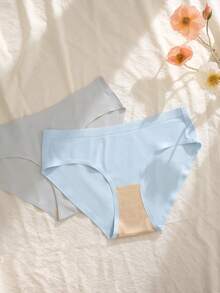 SHEIN 女款純色彈性腰舒適三角內褲 9 件組 - 彩色 - 查看 5