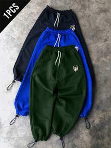 Gym Rark Pantalones deportivos con cintura de cordón y puños para hombre - Verde Oscuro - Ver 1