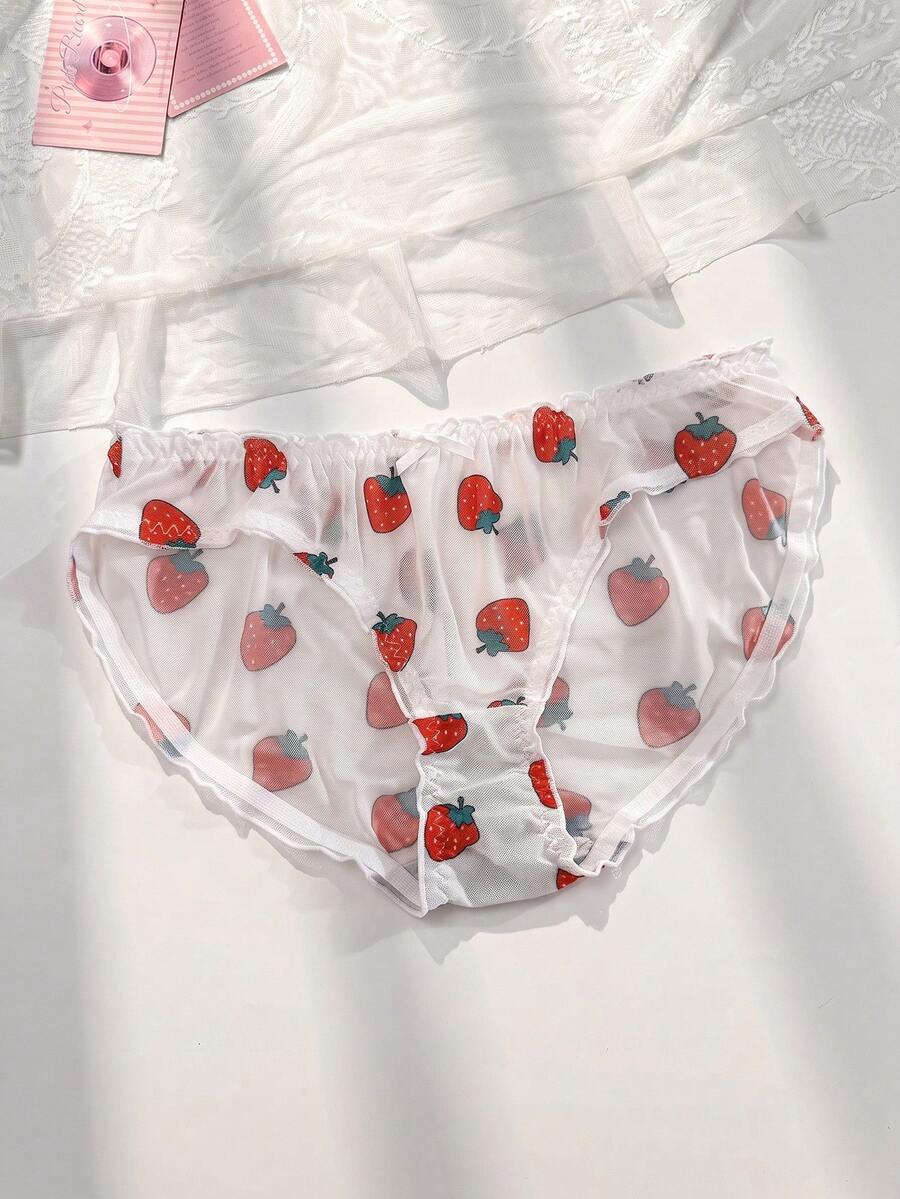 FairyFlirt 1pc Plus Size Women Mesh Panty - Multicolor - View 1