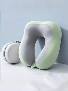 2026 New U-Shaped Memory Foam Neck Pillow With Storage Case, Portable Travel Pillow With Slow Rebound Support, Removable & Washable Cover For Airplane, Office Nap & Travel, Portable U-Shaped Memory Foam Neck Pillow With Carry Case,U-Shaped Memory - Neck pillow - View 10