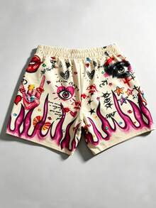 ROMWE MEN Street Life 2026 Spring/Summer New Plus Size Men's Casual Fashion Shorts - Multicolor - View 2