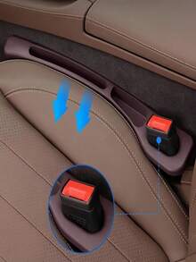 4Pcs Car Seat Gap Filler Storage Box Anti Drop Leak Proof Car Seat Crevice Organizer Multifunctional Side Pocket Console Storage Holder Phone Key Organizer Auto Interior Accessories Universal Car Decor - Multicolor - View 6