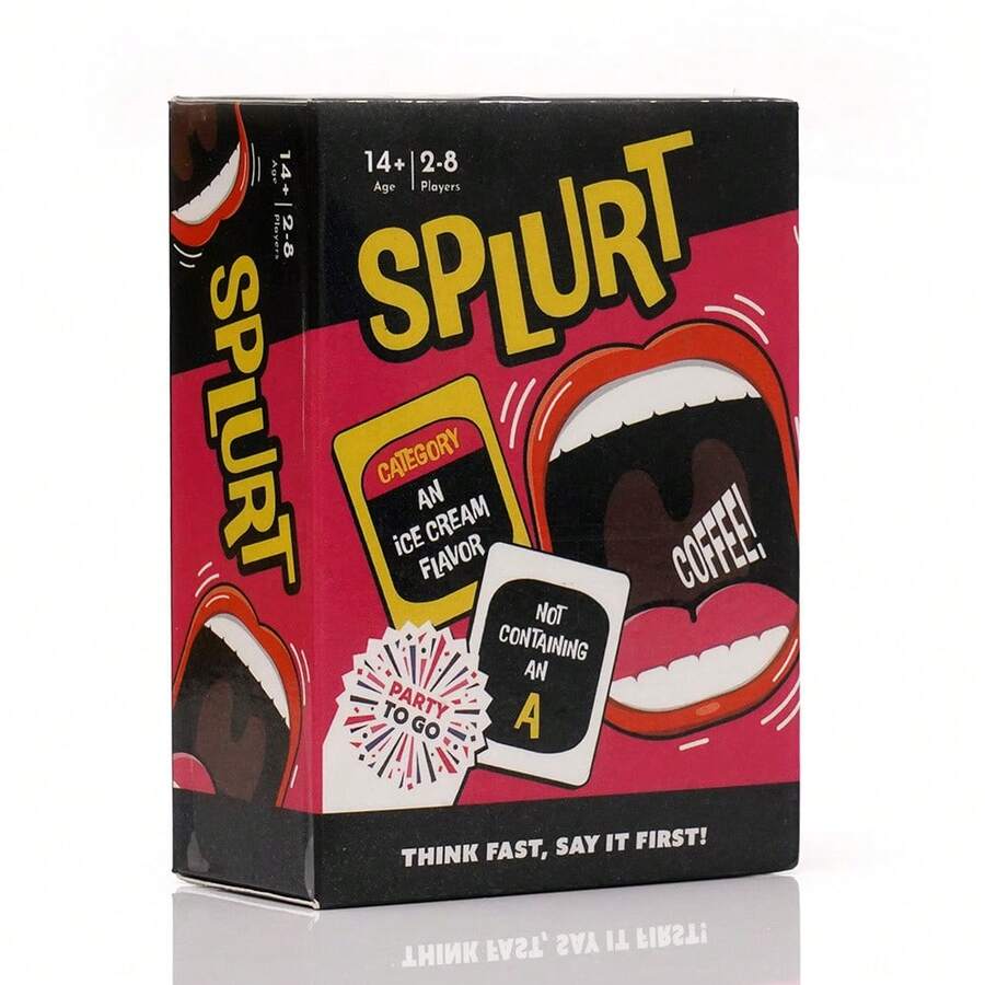 Splurt Quick Naming Word Game Cards, Fast Reaction Word Duel Board Game For Family Party - Multicolor - View 1
