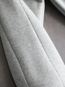 PAVTROS Men's Letter Print Long Sleeve 2 In 1 Casual Hoodie Sweatshirt - Grey - View 4