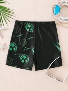 SHEIN Kids Casual Versatile Spherical Pattern Swim Trunks For Boys (Large) - Multicolor - View 2