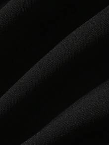Dazy Plus 純色優雅包臀通勤黑色直筒開衩裙，春夏秋三季百搭 - 黑色 - 查看 9
