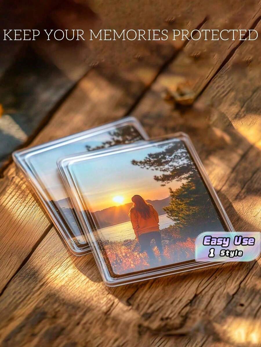 30/20/10 Pack Blank Insert Photo Frame Fridge Magnets, Fits 7 X 4.5cm (2.75 X 1.77 Inch) Pictures, Translucent Acrylic Photo Magnets For Mini Photos, Nice Birthday & Graduation Gifts - Multicolor - View 1