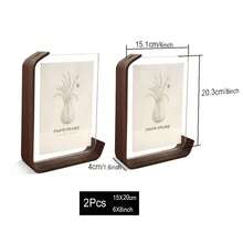 2Pcs/Set Versatile Acrylic Photo Frame With Wooden Stand - Perfect For Displaying Photos, 4x6 Inch 6x8 Inch Photo Frame,Double-Sided Desktop Display, Wedding Photo Frame Decoration Christmas Father's Day Mother's Day Valentine's Day - multicolor - View 7