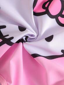 HELLO KITTY AND FRIENDS | SHEIN Tween Girl Vacation Cartoon Print Casual One-Piece Swimsuit - Baby Pink - View 6
