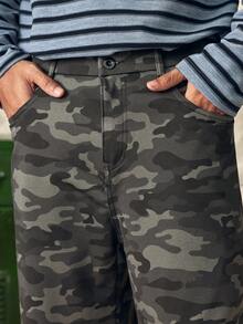 Norleigh Men's Camouflage Pants, Casual Outdoor Fashion Suit Trousers, Spring/Autumn Cargo Pants - Black - View 7