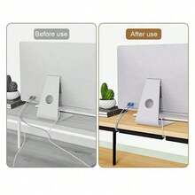 1pc Desktop Cable Management Box, No Drilling Required, Cable Organizer Tray, Cable Protector - Multicolor - View 5
