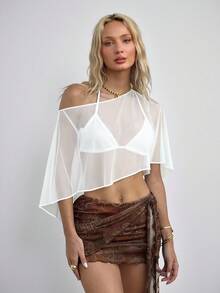 SHEIN ICON 2件装雪纺吊带背心，女士款 - 白色 - 查看 1