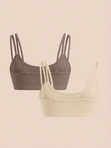 SHEIN Cheerettes 女款素色日常健身舒適運動內衣 - 彩色 - 查看 4