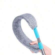 Telescopic Sweeper Mop For Under Bed, Sofa, Furniture Gaps Cleaning, With Replaceable Cloth Head - Green - View 9