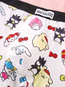 HELLO KITTY AND FRIENDS | SHEIN Celana Dalam Boxer Pria Motif Kartun Lucu - Putih - View 3