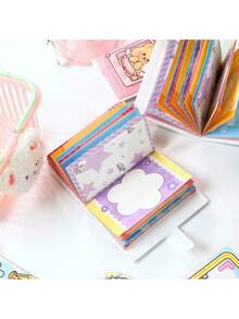 6pcs Cheese Bear Plush Notebook, Cute Cartoon Journal With Colorful Pages, Kawaii Fluffy Notebook For Students, Random Color - Handbook 6pcs - View 5