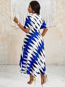 Villa Velisse Multicolored, Elegant, Plus-Size Dress. - Multicolor - View 2