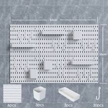 Pegboard Accessory Combination Wall Organizer Kit, Pegboard Rack For Bedrooms, Studies, Offices And Bathrooms - Multicolor - View 7