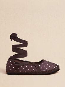 Polka dot strap brown