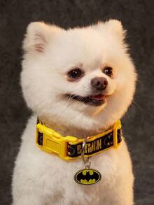 Batman X PETSIN 宠物印花项圈，宠物爱好者的理想之选 - 黑色 - 查看 1
