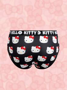 HELLO KITTY AND FRIENDS | SHEIN Men's Letter Waistband Cartoon Print Casual Briefs - Black - View 2