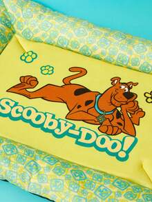 SCOOBY-DOO X PETSIN 1個可愛棕色小狗花卉印花寵物巢，清新配色，溫柔透氣學院風寵物床，適用於貓狗，適合居家、宿舍，生日或週年紀念的舒適禮物 - 彩色 - 查看 4