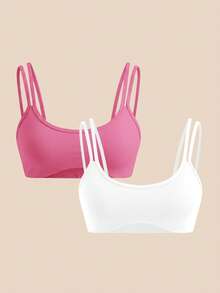 SHEIN Cheerettes 女款素色日常健身舒適運動內衣 - 彩色 - 查看 15
