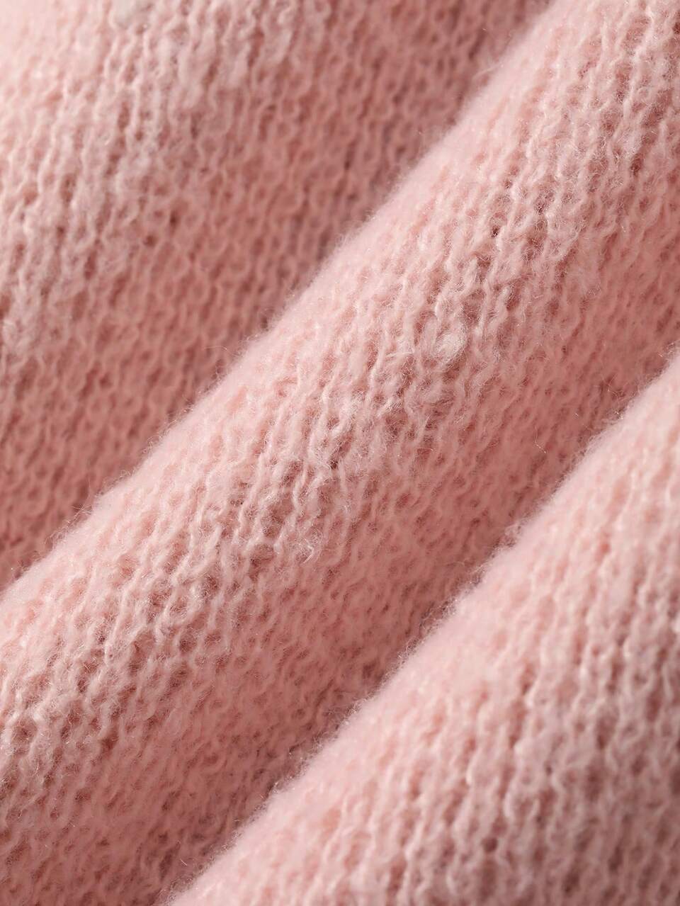 Patterned Jacquard Loose Long Sleeve Casual Girl Vacation Old Money Autumn/Winter Pullover Pink Knit Sweater Women
