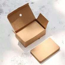 200/100 lembar Kartu Kosong, Kartu Gambar DIY, Kartu Flash Pinyin, Kartu Kosakata Bahasa Inggris Kertas Kraft Sudut Bulat, Kartu Memo, Untuk Pesan dan Kartu Bisnis - 9*5.4cm - View 14