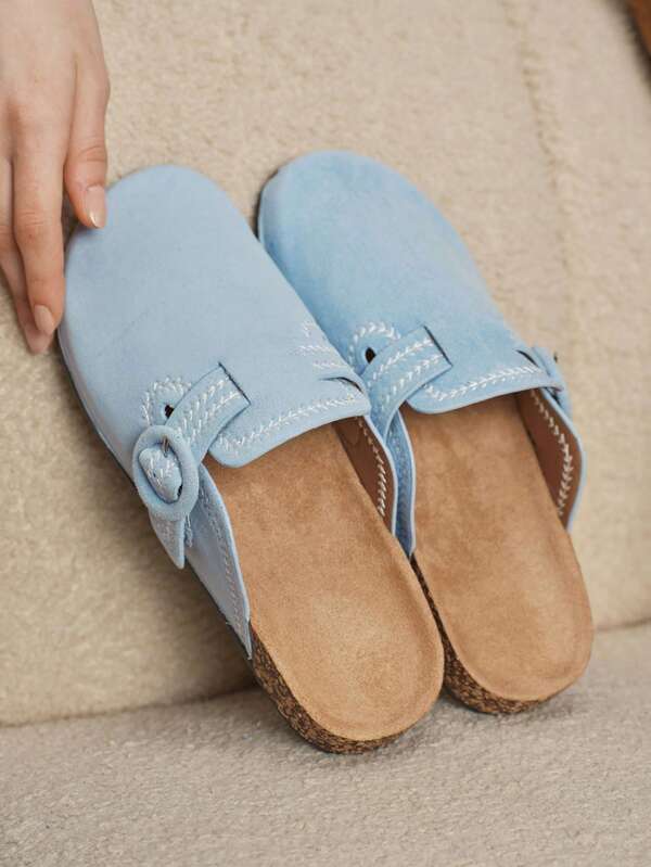Solecia Women's Flat-Bottomed Round Toe Embroidered Beach Vacation Shoes