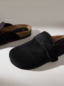 Solecia Sepatu Baotou adalah sepatu kasual yang lembut, nyaman, dan sederhana untuk kegiatan sehari-hari di rumah. - Hitam - View 5