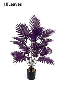Simulation Tail Sunflower Palm Tree Simulation Tree Living Room Home Decoration Artificial Fake Iron Leaves - Purple - View 9